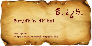 Burján Ábel névjegykártya